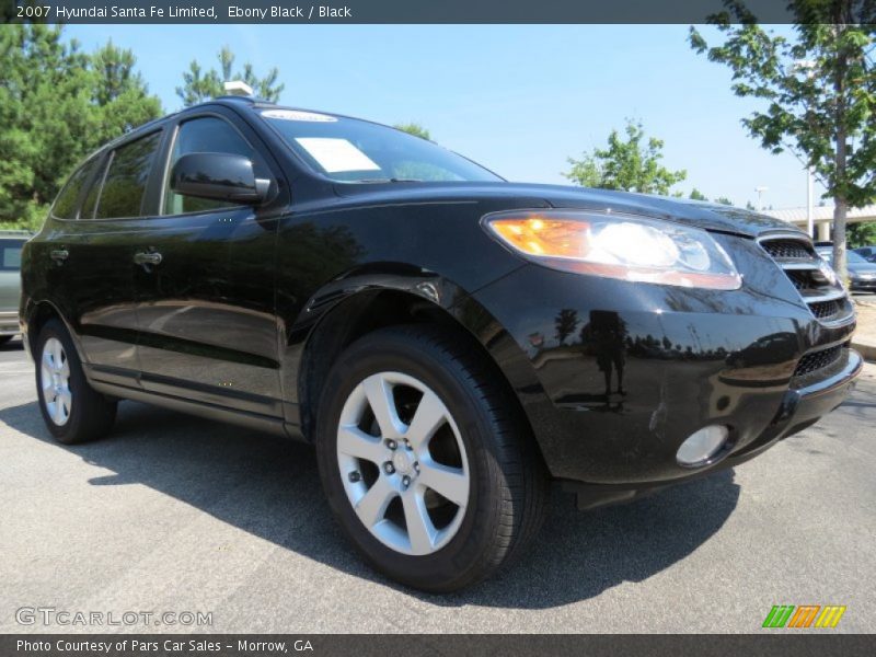 Ebony Black / Black 2007 Hyundai Santa Fe Limited