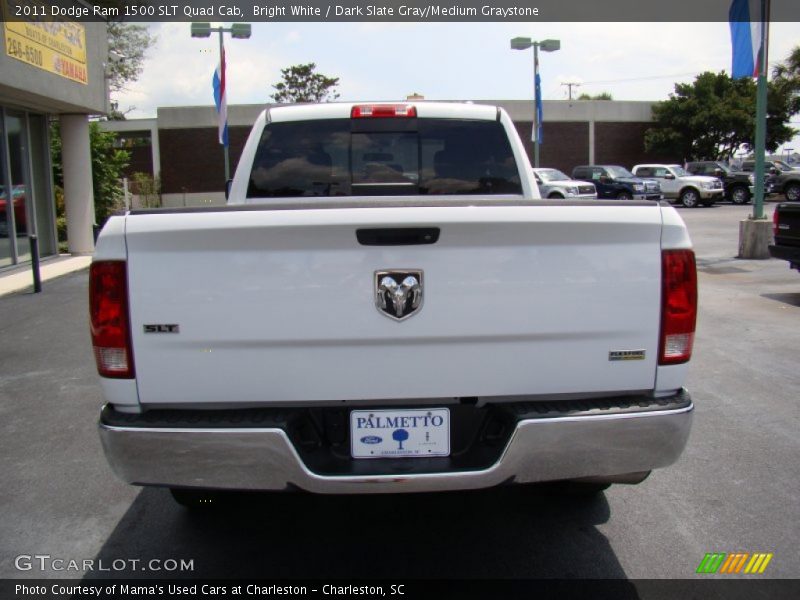 Bright White / Dark Slate Gray/Medium Graystone 2011 Dodge Ram 1500 SLT Quad Cab