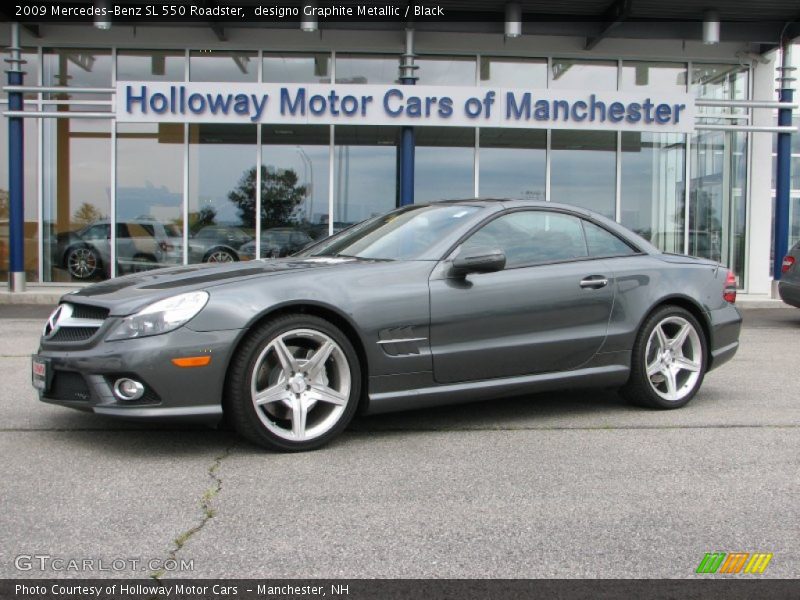 designo Graphite Metallic / Black 2009 Mercedes-Benz SL 550 Roadster