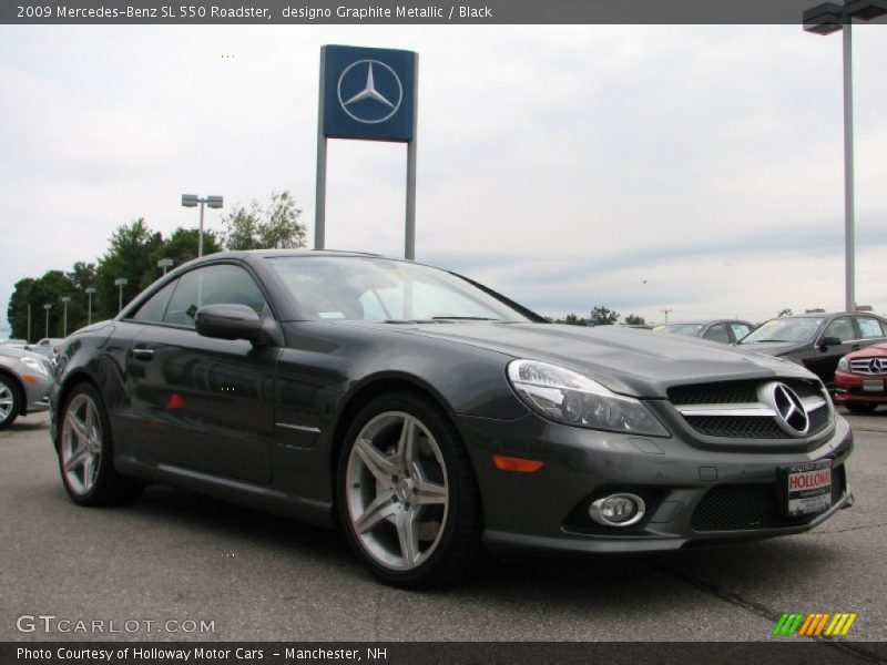 designo Graphite Metallic / Black 2009 Mercedes-Benz SL 550 Roadster