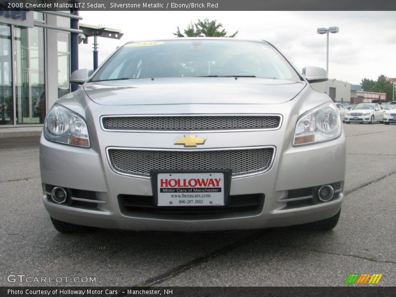 Silverstone Metallic / Ebony/Brick Red 2008 Chevrolet Malibu LTZ Sedan