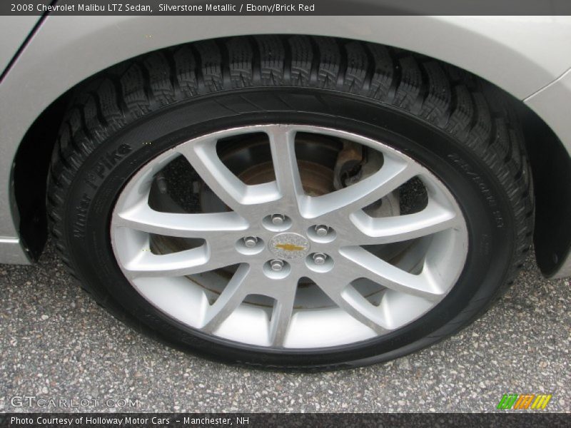 Silverstone Metallic / Ebony/Brick Red 2008 Chevrolet Malibu LTZ Sedan