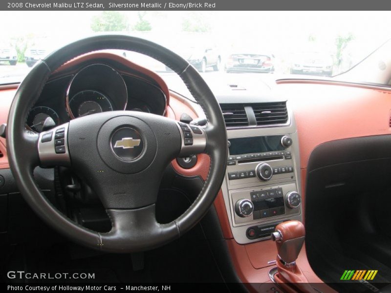 Silverstone Metallic / Ebony/Brick Red 2008 Chevrolet Malibu LTZ Sedan