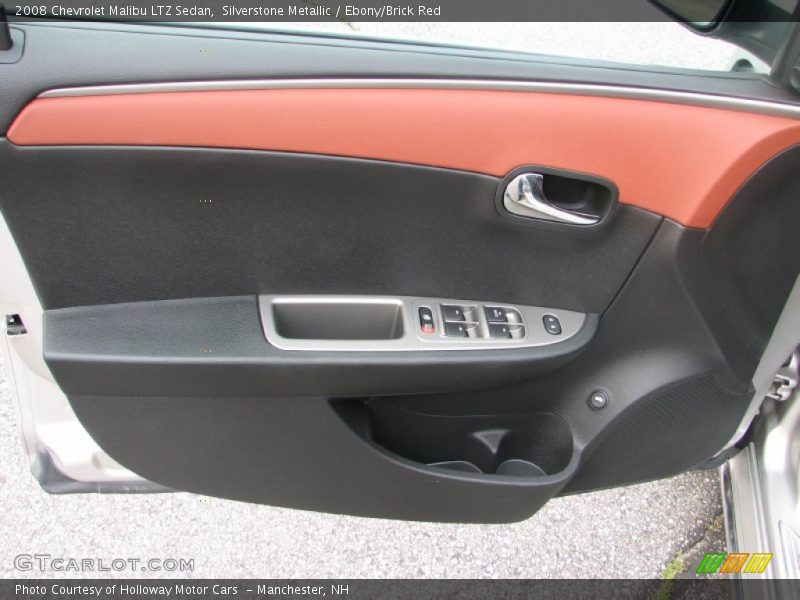 Silverstone Metallic / Ebony/Brick Red 2008 Chevrolet Malibu LTZ Sedan