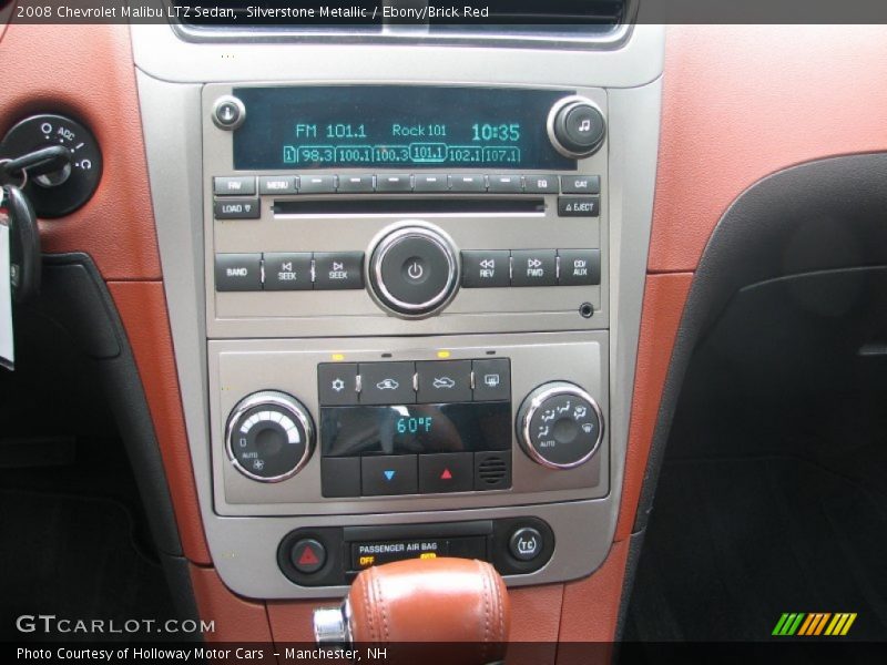 Silverstone Metallic / Ebony/Brick Red 2008 Chevrolet Malibu LTZ Sedan