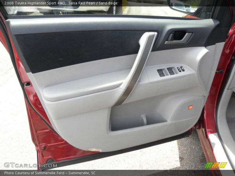 Salsa Red Pearl / Sand Beige 2008 Toyota Highlander Sport 4WD