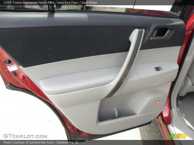 Salsa Red Pearl / Sand Beige 2008 Toyota Highlander Sport 4WD