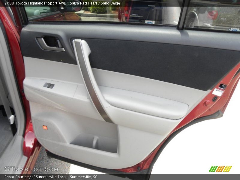 Salsa Red Pearl / Sand Beige 2008 Toyota Highlander Sport 4WD