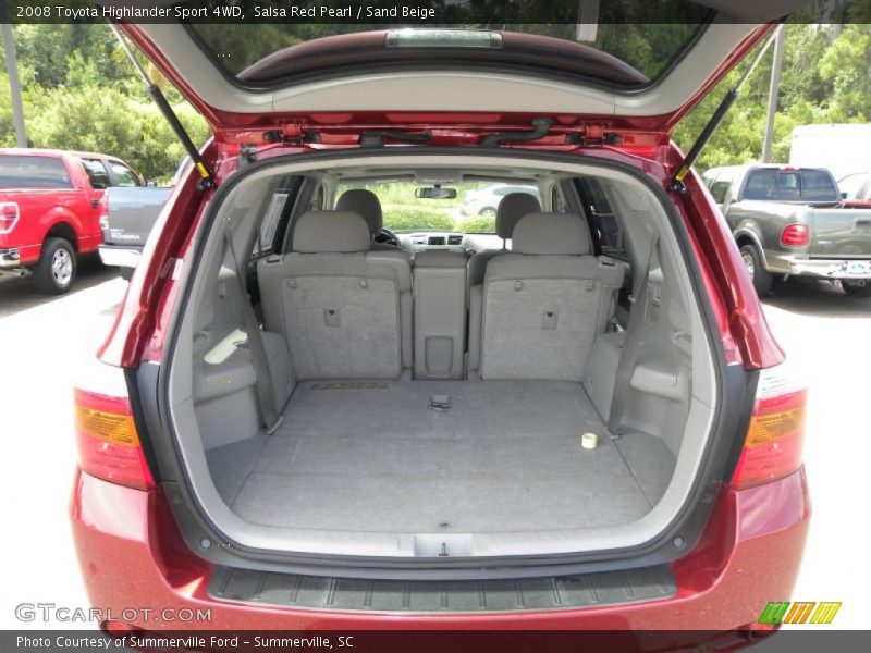 Salsa Red Pearl / Sand Beige 2008 Toyota Highlander Sport 4WD