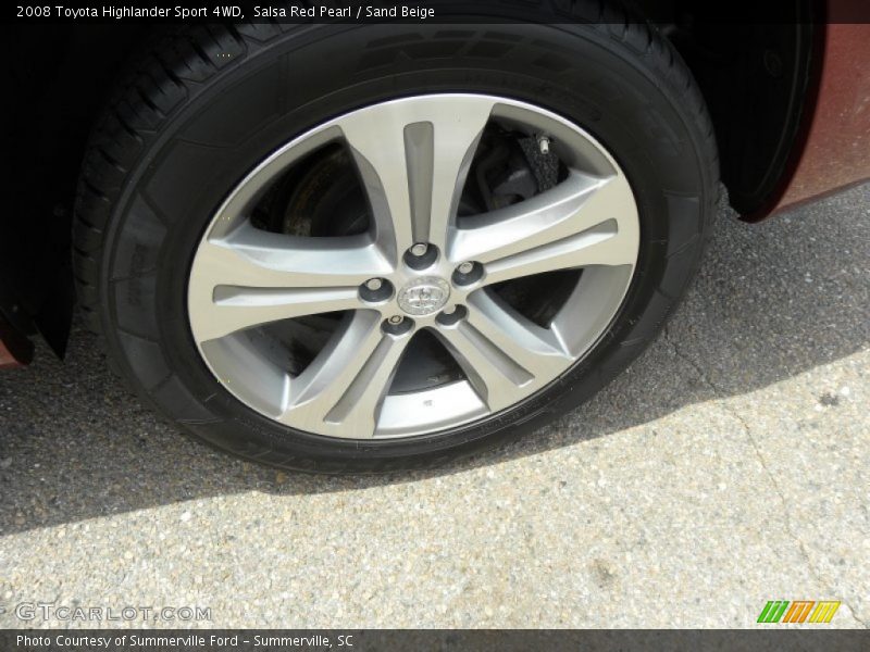 Salsa Red Pearl / Sand Beige 2008 Toyota Highlander Sport 4WD