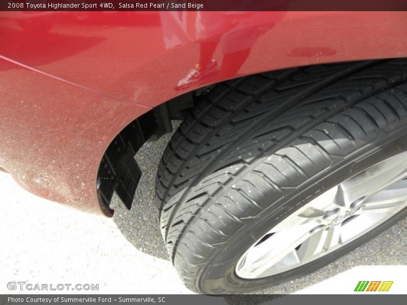 Salsa Red Pearl / Sand Beige 2008 Toyota Highlander Sport 4WD