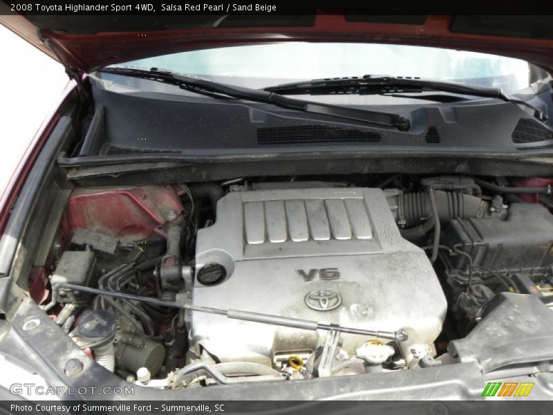 Salsa Red Pearl / Sand Beige 2008 Toyota Highlander Sport 4WD