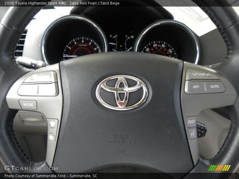 Salsa Red Pearl / Sand Beige 2008 Toyota Highlander Sport 4WD