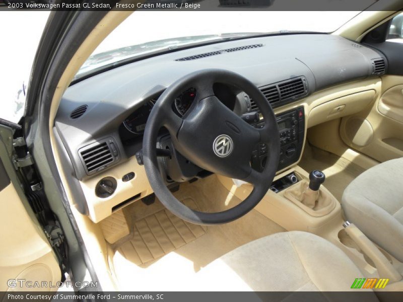 Fresco Green Metallic / Beige 2003 Volkswagen Passat GL Sedan
