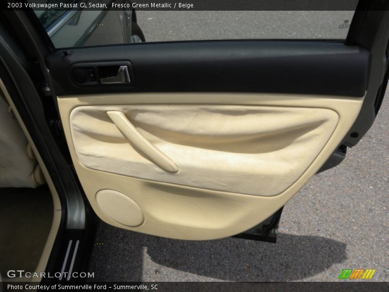 Fresco Green Metallic / Beige 2003 Volkswagen Passat GL Sedan