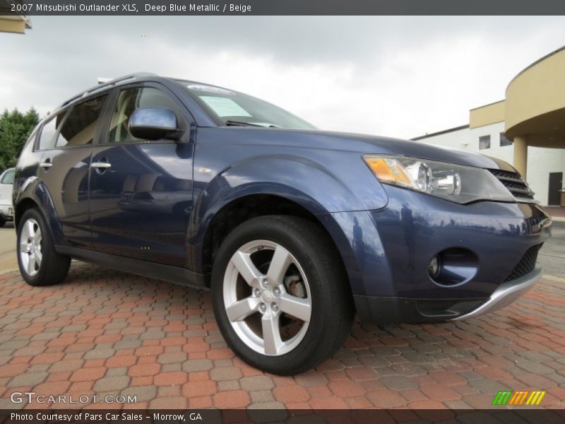 Deep Blue Metallic / Beige 2007 Mitsubishi Outlander XLS