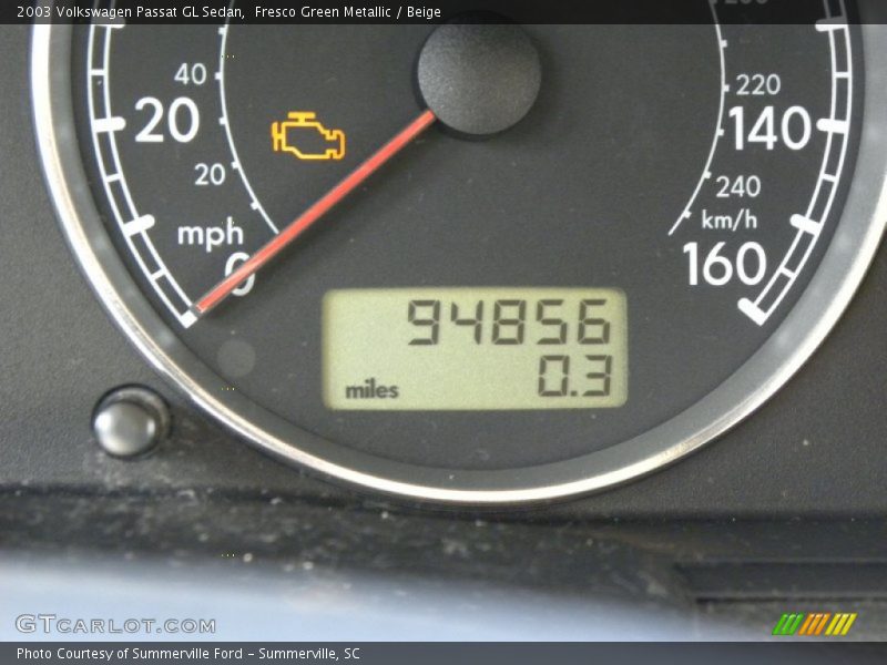 Fresco Green Metallic / Beige 2003 Volkswagen Passat GL Sedan