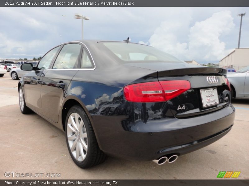 Moonlight Blue Metallic / Velvet Beige/Black 2013 Audi A4 2.0T Sedan