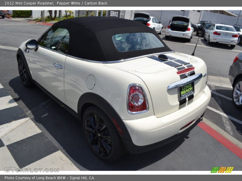 Pepper White / Carbon Black 2012 Mini Cooper Roadster