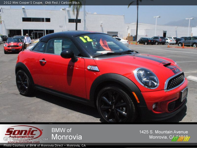 Chili Red / Carbon Black 2012 Mini Cooper S Coupe