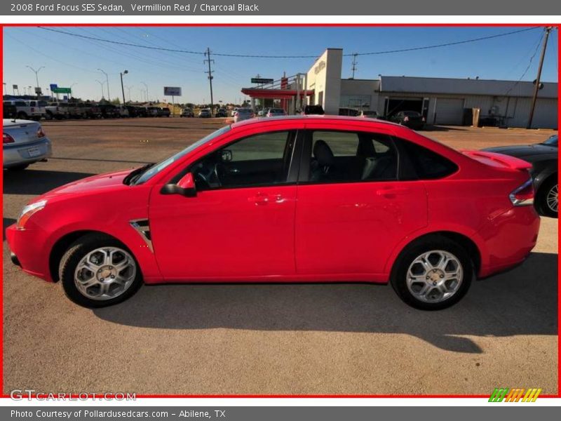 Vermillion Red / Charcoal Black 2008 Ford Focus SES Sedan