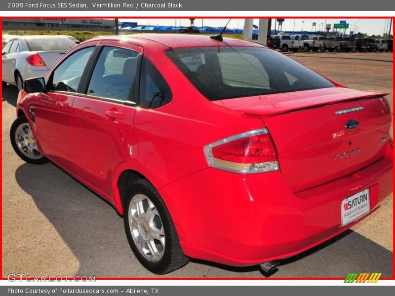 Vermillion Red / Charcoal Black 2008 Ford Focus SES Sedan