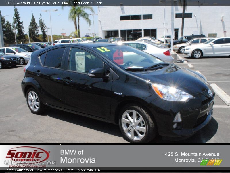 Black Sand Pearl / Black 2012 Toyota Prius c Hybrid Four