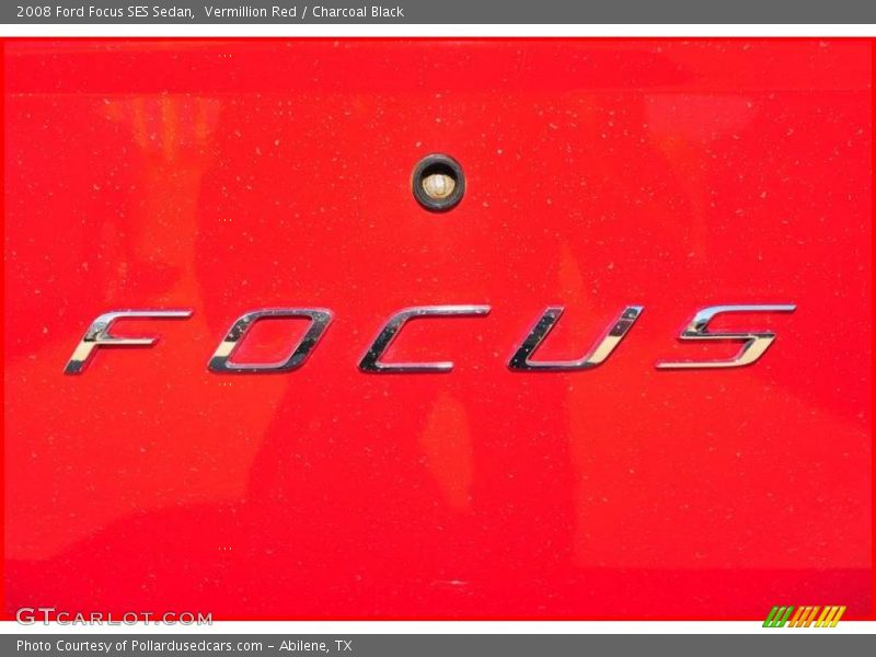 Vermillion Red / Charcoal Black 2008 Ford Focus SES Sedan