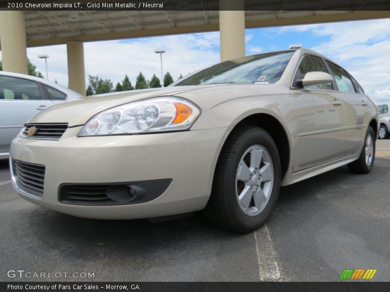 Gold Mist Metallic / Neutral 2010 Chevrolet Impala LT
