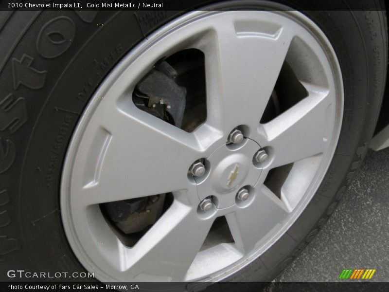 Gold Mist Metallic / Neutral 2010 Chevrolet Impala LT