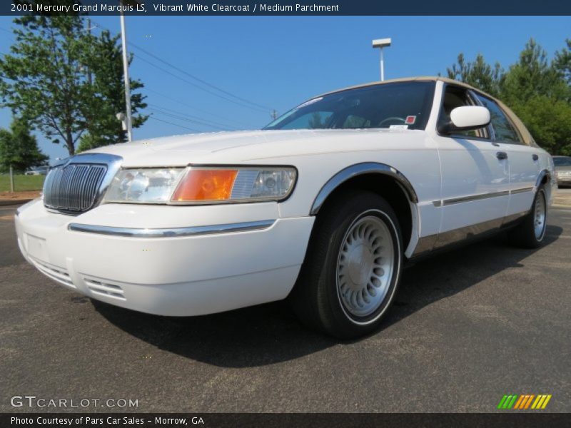 Vibrant White Clearcoat / Medium Parchment 2001 Mercury Grand Marquis LS