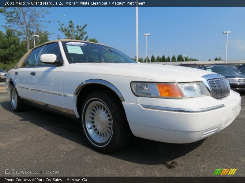 Vibrant White Clearcoat / Medium Parchment 2001 Mercury Grand Marquis LS