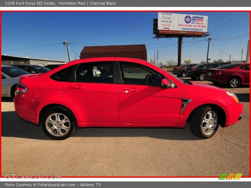 Vermillion Red / Charcoal Black 2008 Ford Focus SES Sedan