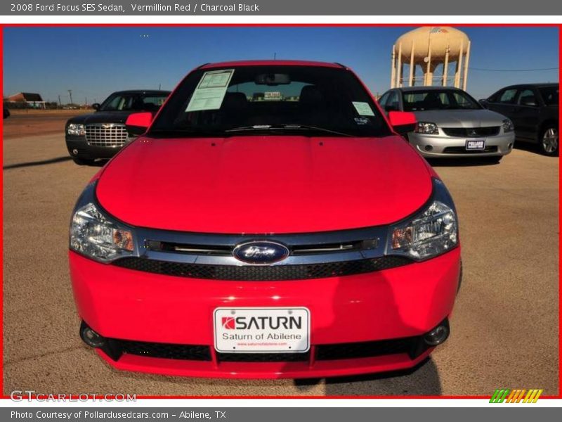 Vermillion Red / Charcoal Black 2008 Ford Focus SES Sedan