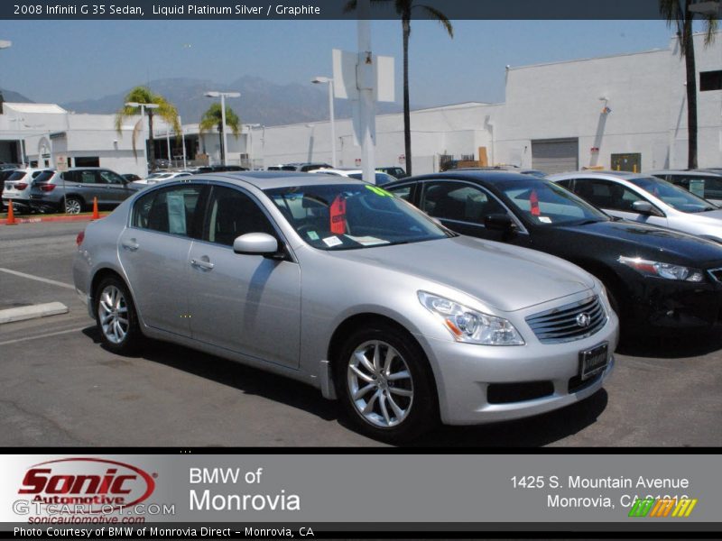 Liquid Platinum Silver / Graphite 2008 Infiniti G 35 Sedan