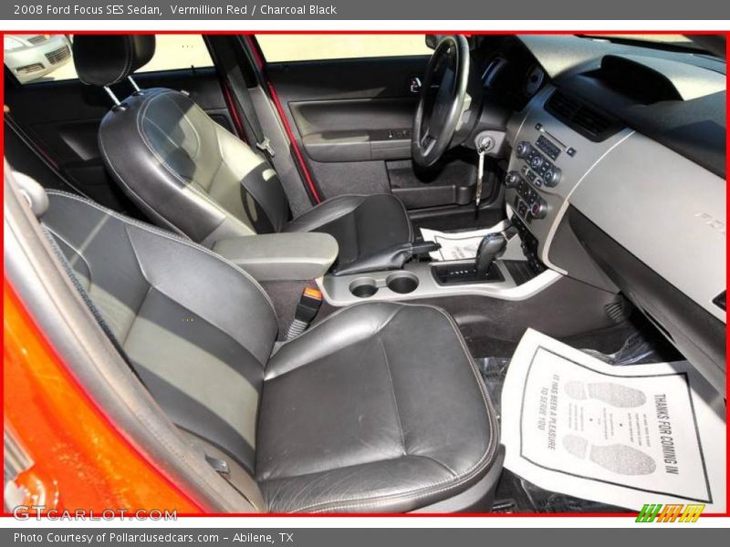 Vermillion Red / Charcoal Black 2008 Ford Focus SES Sedan