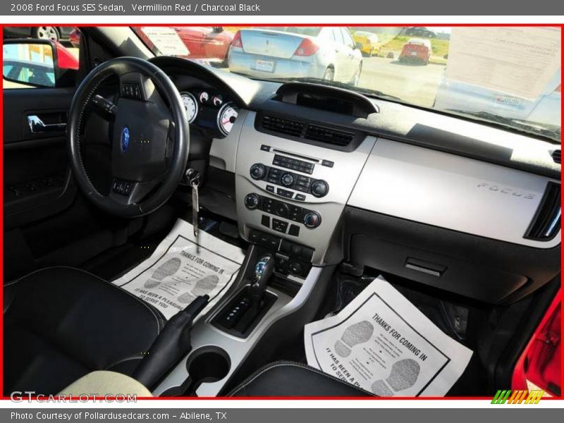 Vermillion Red / Charcoal Black 2008 Ford Focus SES Sedan