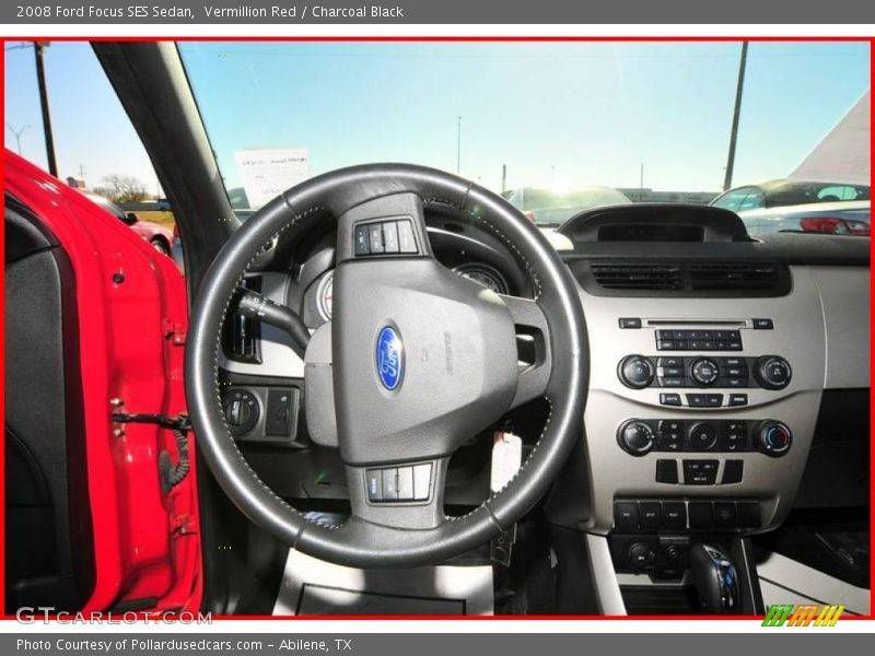 Vermillion Red / Charcoal Black 2008 Ford Focus SES Sedan