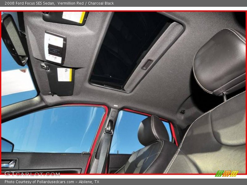 Vermillion Red / Charcoal Black 2008 Ford Focus SES Sedan