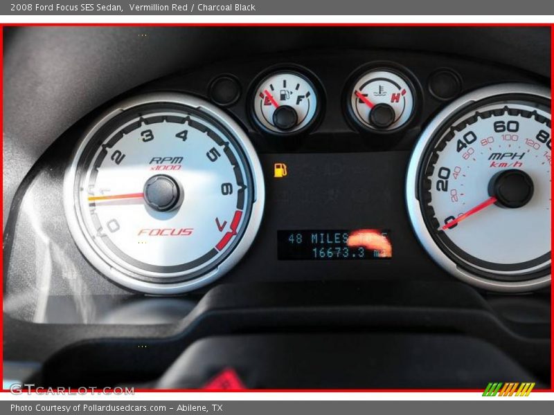Vermillion Red / Charcoal Black 2008 Ford Focus SES Sedan