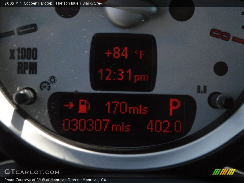 Horizon Blue / Black/Grey 2009 Mini Cooper Hardtop