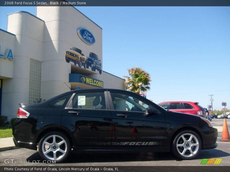 Black / Medium Stone 2008 Ford Focus S Sedan