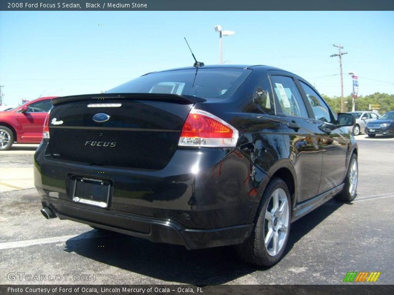 Black / Medium Stone 2008 Ford Focus S Sedan