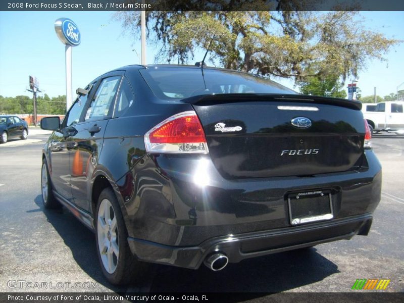 Black / Medium Stone 2008 Ford Focus S Sedan