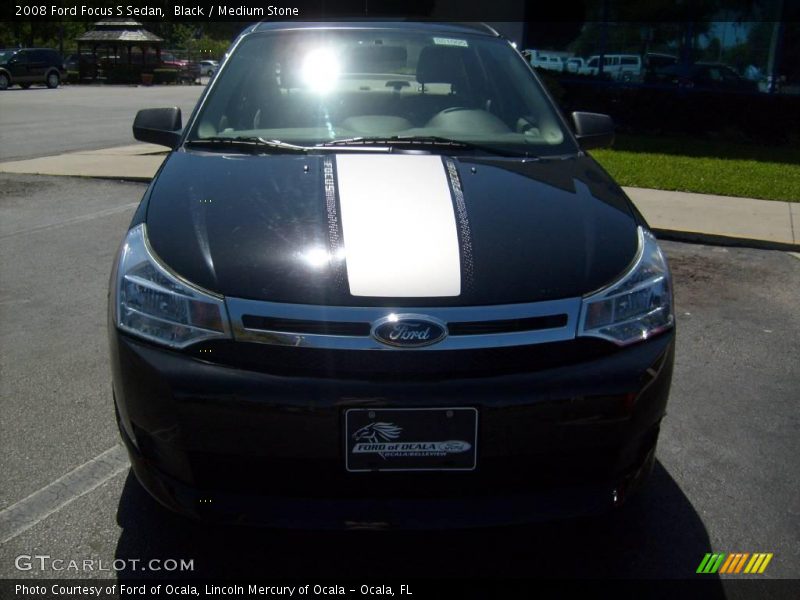 Black / Medium Stone 2008 Ford Focus S Sedan