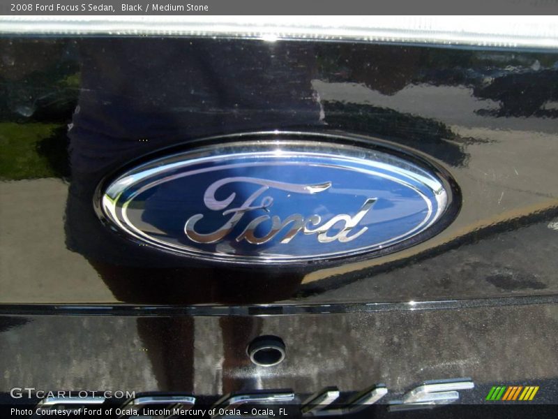 Black / Medium Stone 2008 Ford Focus S Sedan