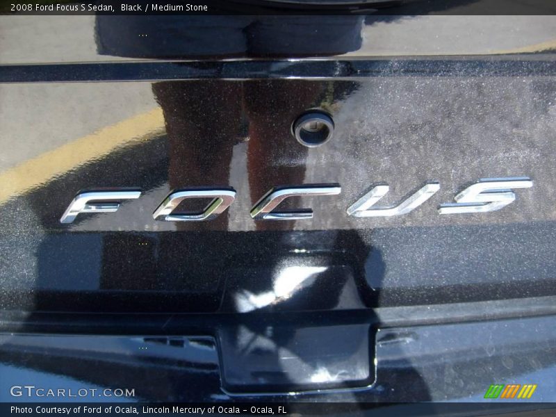 Black / Medium Stone 2008 Ford Focus S Sedan
