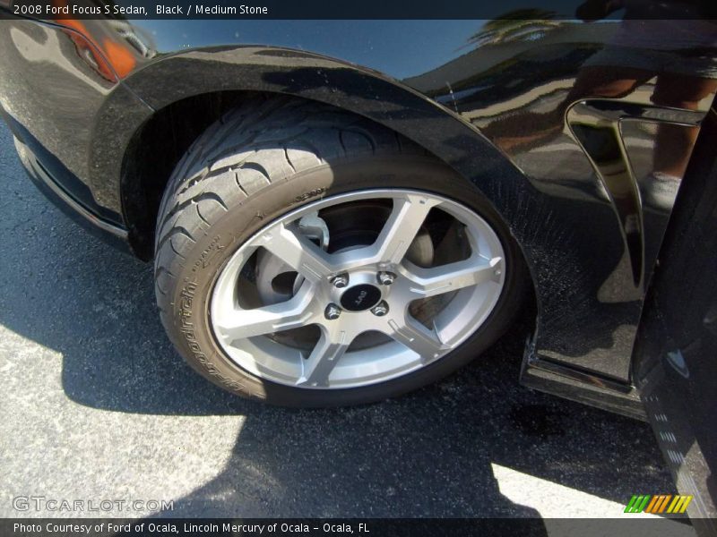 Black / Medium Stone 2008 Ford Focus S Sedan
