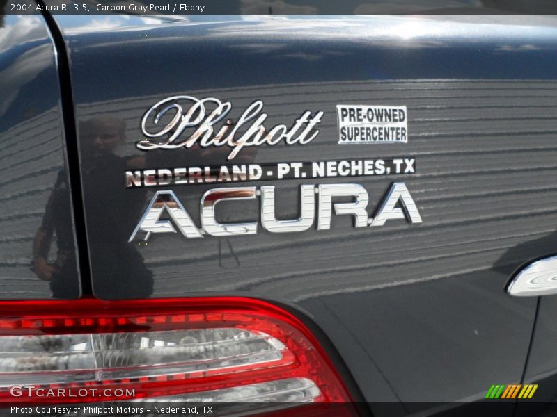 Carbon Gray Pearl / Ebony 2004 Acura RL 3.5