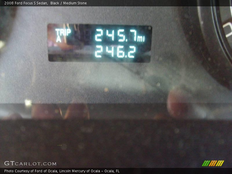 Black / Medium Stone 2008 Ford Focus S Sedan